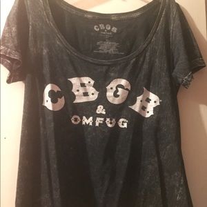 XL CBGB punk music Black club tee